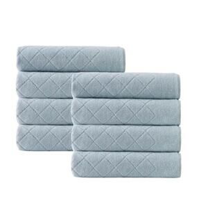 New Birch Ln Embry Enchante Home Turkish Zero Twist Cotton Hand Towels Green 2pc